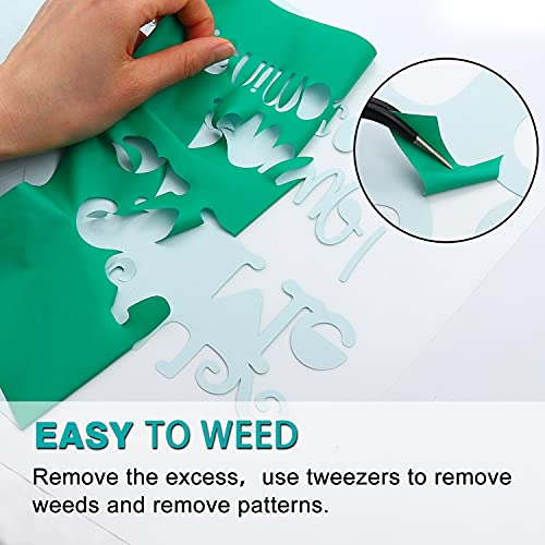 Caregy Heat Transfer Vinyl Htv Iron On Vinyl For T-Shirts 12 Inches By 20 Feet Roll (Green) #TOP2