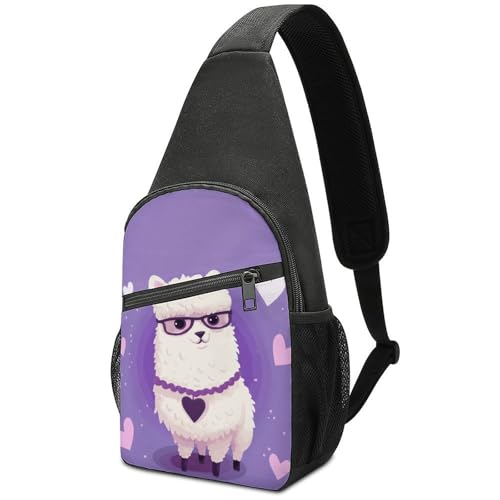 Bolso Cruzado Love Alpaca de Nylon Multicolor miniatura 1