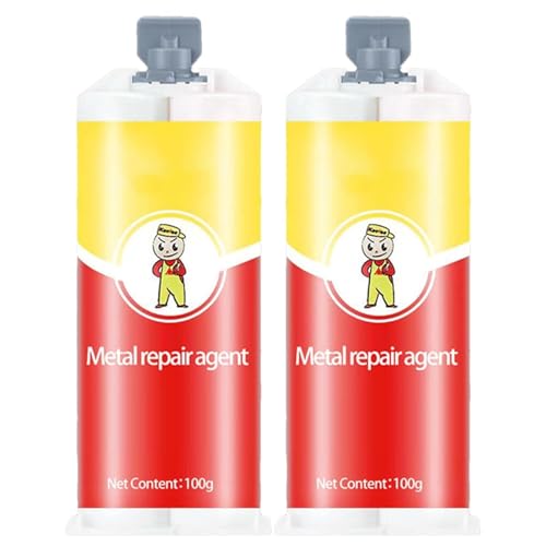 2 Pièces Colle De Réparation | Adhésif De Soudage Pour Métaux Haute Résistance | Colle Soudure À Froid Haute Résistance Acier, Aluminium & Métaux | Pour Percer, Modeler, Poncer Et Polir