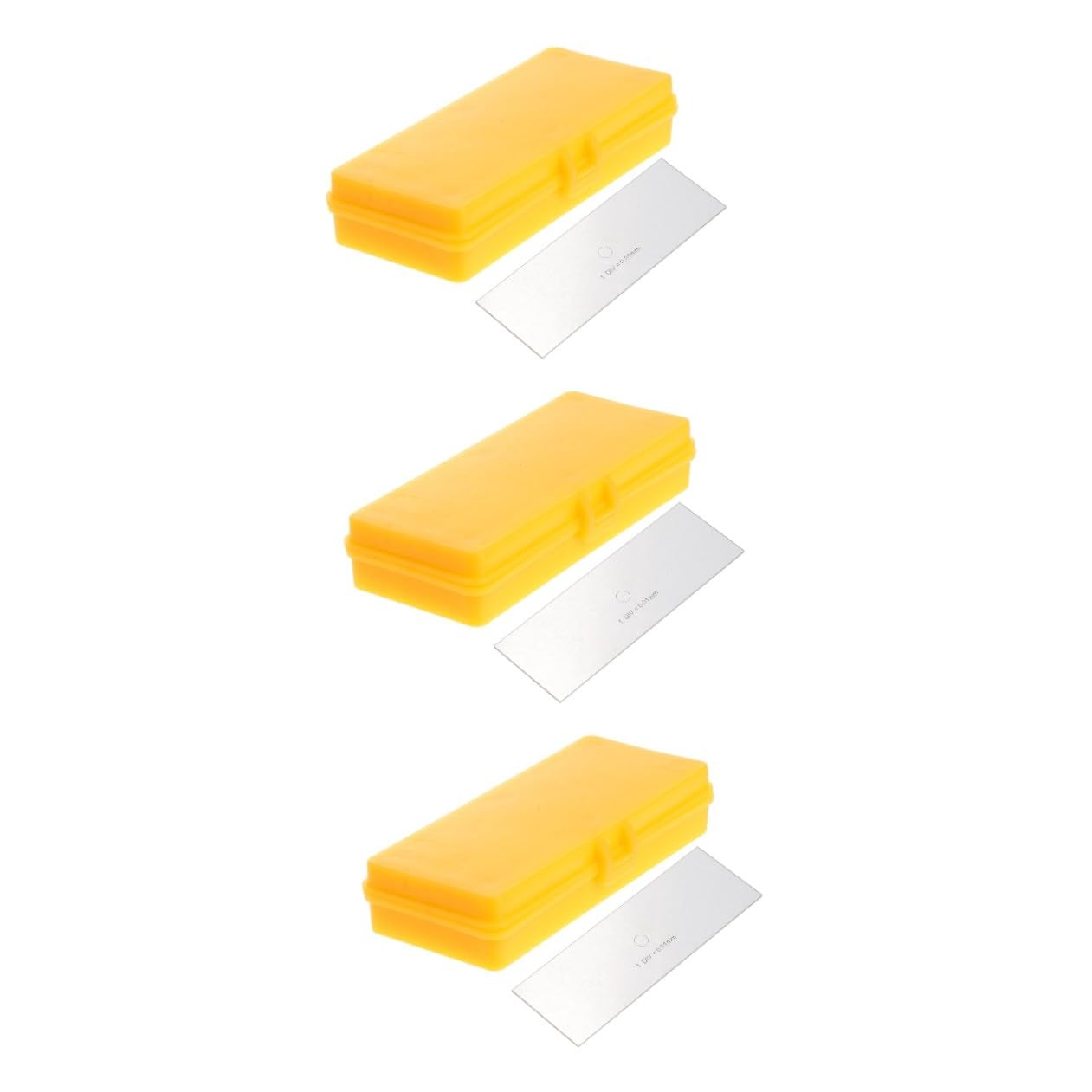 Gatuida 3pezzi Piastra Multifunzione Per Microscopio Con Righello Di Calibrazione Accurato e Scatola Di Stoccaggio Strumento Pratico Per Controllo Tecnico e Misurazione Educazione e