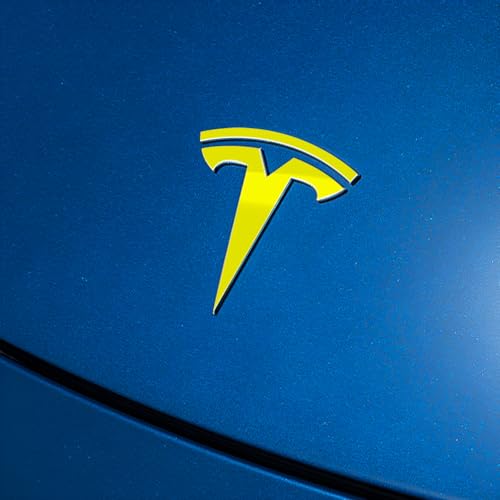 Image of IPG Compatible with Model Y Decal (8 Logo Set) Stickers Set Personalize Your Vehicle (Neon Series - Yellow)