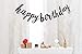 Fecedy Black Happy Birthday Alphabet Banner for Birthday Party Decorations