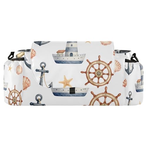 CZXW Baby Stroller Bag Nautical Maritime Ship Stroller Caddy Organizer