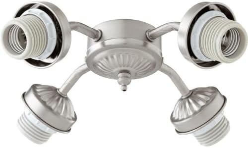 Four Light Branched Ceiling Fan Light Kit Finish: Satin Nickel