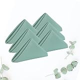 KOFFOTA Sage Green Cloth Napkins 100% Cotton Set of 6, Green Kitchen Napkins for Dinner, Soft Comfor