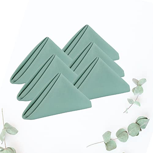 Koffota Sage Green Cloth Napkins 100% Cotton Set Of 6, Green Kitchen Napkins For Dinner, Soft Comfortable And Reusable 18"X18" #TOP5