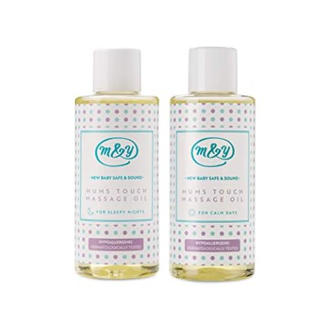 Mum & You New Baby Safe & Sound Mums Touch Massage Oils -Set of 2 Scents. Calm Days and Sleepy Nights. Made with Sunflower Seed Oil, Organic Jojoba, Organic Camomile , Rosemary and Leaf Extract. Cover