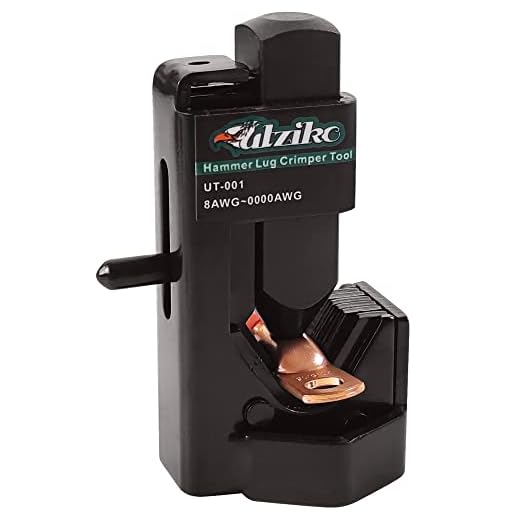UTZIKO Hammer Lug Crimper Tool for 8 AWG - 0000 AWG Battery and Welding Cables