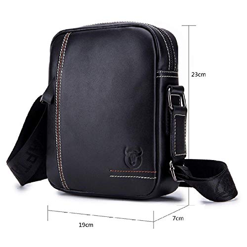 Leather men's shoulder bag head layer leather diagonal bag tablet briefcase2