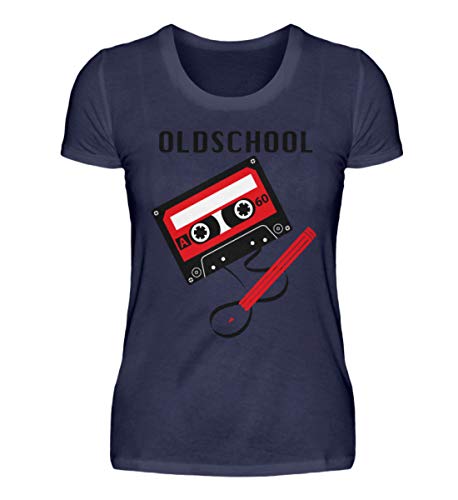 T-shirt pour femme Oldschool Tape bleu marine XL idéal pour vos sorties