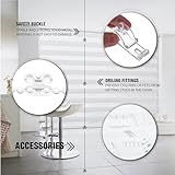 Ruby Deals Day and Night Roller Blinds Dual Layer Fabric Translucent Vision Curtains Shades Light Filtering Easy Fit Zebra Window blind for Bedroom Drilling and No Drilling Grey W49cm x H210cm - Image 6