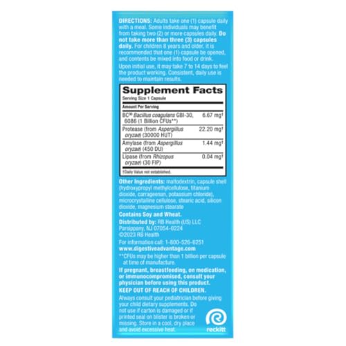 Image of Digestive Advantage IBS Probiotics for Digestive Health & Intensive Bowel Support for Women & Men with Digestive Enzymes, Occasional Bloating & Gut Health, 96 Count Capsules (Pack of 2)