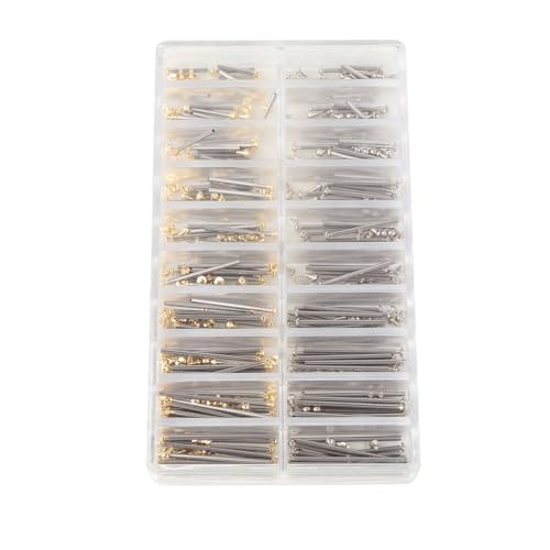 Tube à Vis pour Bracelet de Montre, Acier Inoxydable, 10 Tailles, Largeur 1,3 Mm, Outil de Réparation avec Boîte de Rangement pour Connexion du Bracelet de Montre - 200 Pièces or