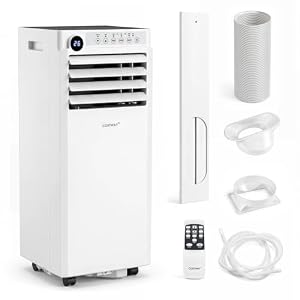 COSTWAY mobile Klimaanlage mit Abluftschlauch, 9000 BTU Klimagerät leise