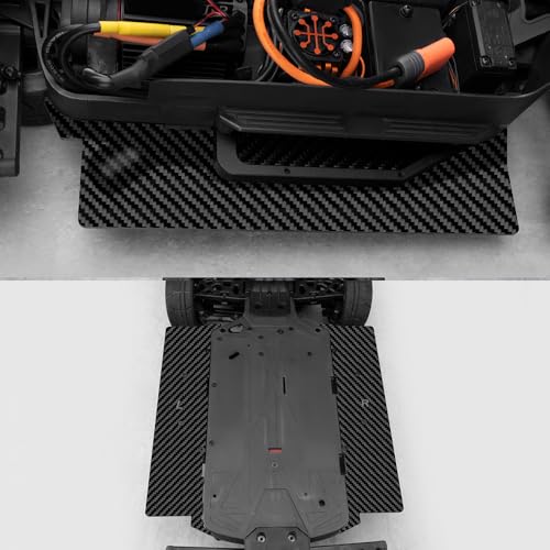 MORLORDY 1/8 RC Car Carbon Fiber Aero Kit 100+ MPH Upgrade Parts - RC Side Skirts & Front Splitter & Winglets & Aluminium Left/Right Aero Panels Kit for Arrma 1/8 Vendetta 3S BLX (Black) by MORLORDY - Image 6