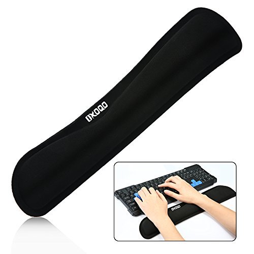 Keyboard Wrist Rest Pad OXOQO Non-Slip Rubber Base Soft Wrist Cushion Pad Support for Computer PC Laptop, Black