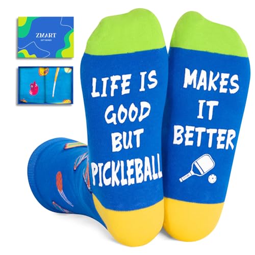 Zmart Pickleball Gifts For Women Men Gifts For Pickleball Lovers Pickle Ball Gifts, Funny Sports Socks Pickleball Socks Pickle Ball Socks Stocking Stuffers
