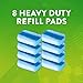 Scrubbing Bubbles Toilet Bowl Wand Cleaner Refills, Fresh Brush Heavy Duty Cleaner Toilet Refill Pads, Removes Limescale & Odors, Citrus Scent, 8 Count (Pack of 1)