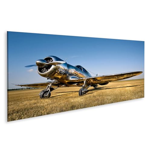 Tableau sur toile monoplane de style vintage pour salon et bureau d'aviateur