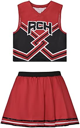 Bring It On Cheerleader Costume for Women RCH Top Skirt Girl Cheerleaders Uniform Girls United Cos Outfits