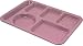 Carlisle 4398193 Left-Hand Heavy Weight 6-Compartment Cafeteria/Fast Food Tray, 10" x 14", Rose Granite