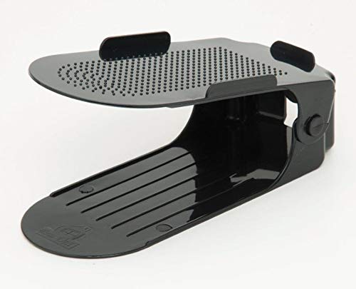 Kit 6 Organizadores de sapato, saltos e tênis com regulagem de altura - Preto