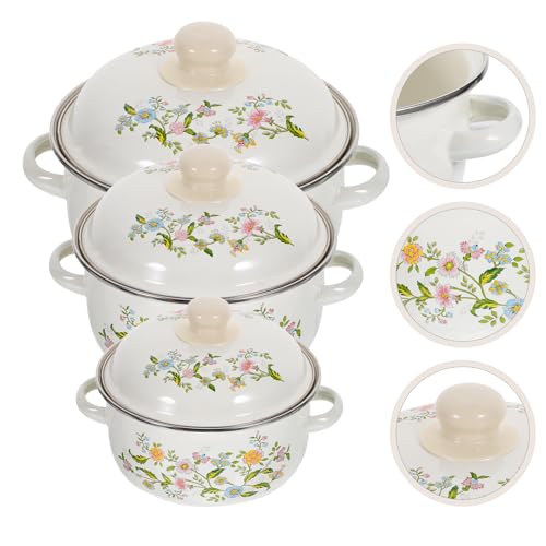 Marmites émaillées vintage d'exception avec double anse robuste pour une cuisine saine - 8