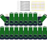 20-Pack 8GB USB 2.0 Flash Drives,XUANREG Thumb USB Drives with 20pack Lanyards Green USB Drive Bulk (8GB,20PCS)