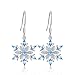 JewelryPalace Snowflake 1.4ct Genuine Swiss Blue Topaz Dangle Earrings 925 Sterling Silver
