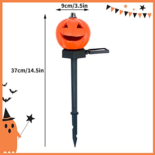 Halloween Solar Lights Outdoor, 2Pcs Outdoor Solar Landscape Decoration Lighting Pathway Lights,Led Pumpkin Halloween Decor For Outside Yard Garden Lawn Party #TOP3