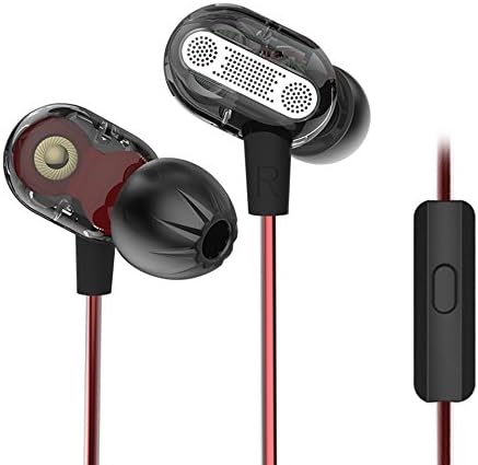 ZSE Earphones Dual Driver Earbuds with Microphone Double 6mm Dynamic Driver Noise Isolation headphones with Stereo Hifi Sound 3.5mm Jack in-Ear Bass for iPhone