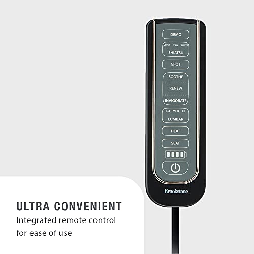 Brookstone Shiatsu Back Massager With Heat | Deep Kneading, Spot And Vibration Massage | Cordless Rechargeable Relief On-The-Go | 3 Massage Programs C2.5 #TOP5