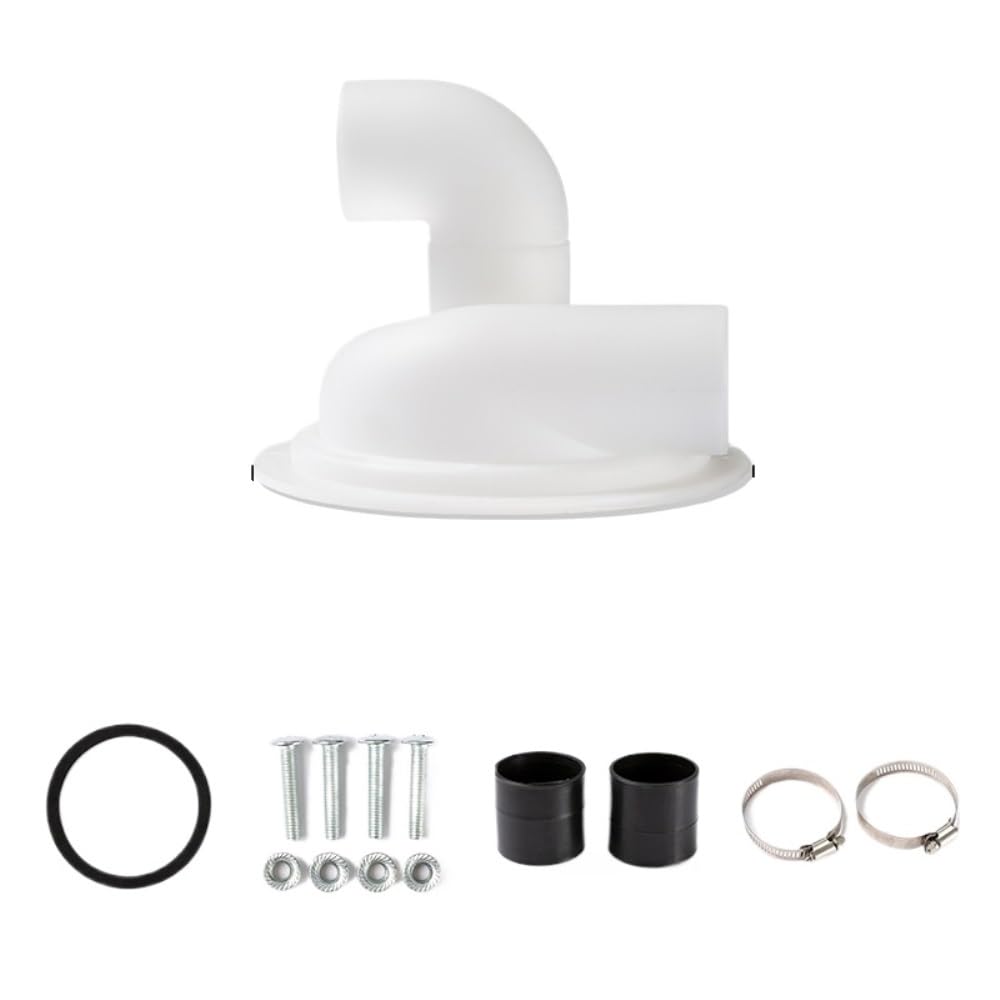 HYGAWQXXC Cyclone Separator Cover For Vacuum Cleaners Cyclone, Dust Removal Cyclone Dust Collector, DIY Woodworking Filter Cyclone(White-with elbow)