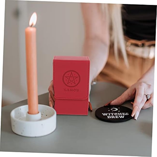 SUPVOX Pu Tarot Card Storage Box Card for Beginners Portable Tarot Cleaning Multi-purpose Storage