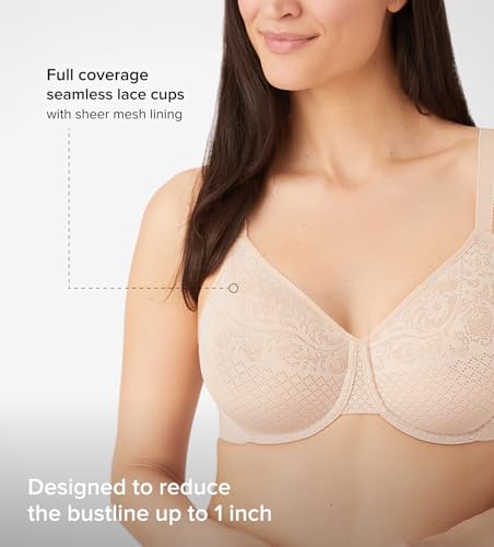 Wacoal Women's Plus Size Visual Effects Unlined Full Coverage Underwire Minimizer Bra, 8572103