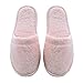 Arus Women's Turkish Organic Terry Cotton Cloth Spa Slippers One Size Fits Most, Pink with Black Sole