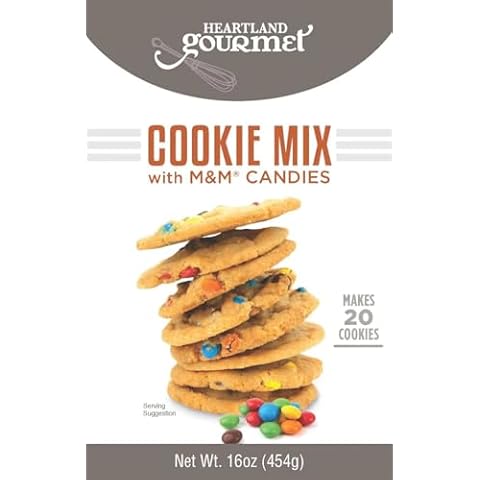 Heartland Gourmet | M & M Cookie Mix | Makes Approximately 20 Cookies | Easy to Bake | Enjoy Fresh Warm Cookies for the Holidays or Whenever | Make Your Own Fresh Cookie Dough | Product of Nebraska Cover