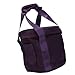 Irfora Thickened Purple Crystal Bowl Bag, Double Handle Music Bowl Carry Case with Well Cushioning, External Pocket for Accessories, Convenient Music Bowl Storage Bag for Travel