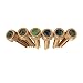 6x Bridge Pins, Solid Brass Acoustic Guitar Bridge Pins Abalone Dot Inlay
