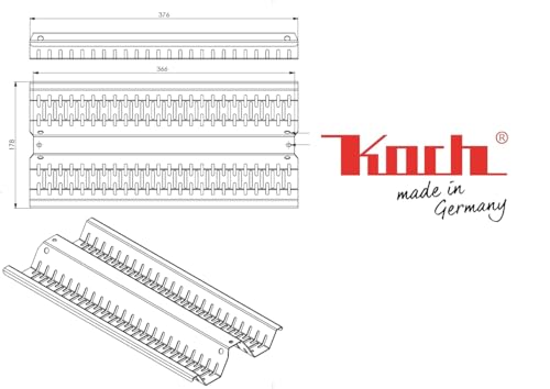 Koch #93 Rostfreie Flavour Bar W-Form 376x178x37mm - Ersatzteil für Burnhard Fred Serie: Fred Basic, Fred Deluxe, Fred Jr, Big Fred Basic, Big Fred Deluxe, Massiver V2A Edelstahl - Stärke 1,25mm 800g