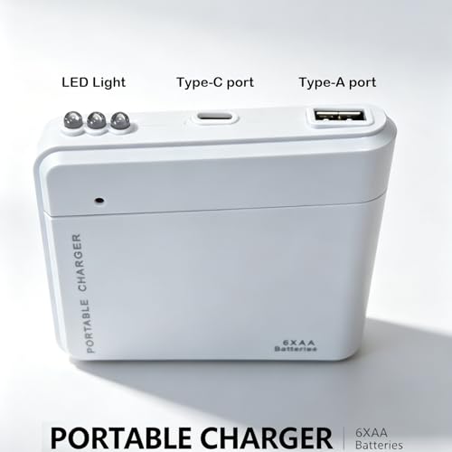 Cargador de emergencia portátil USB con baterías AA miniatura 4