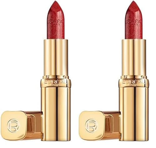 L'Oréal Paris Color Riche Lippenstift, 345 Cherry Crystal- Lip Pencil mit edlen Farbpigmenten und cremiger Textur - unglaublich reichaltig und pflegend, 2er Pack
