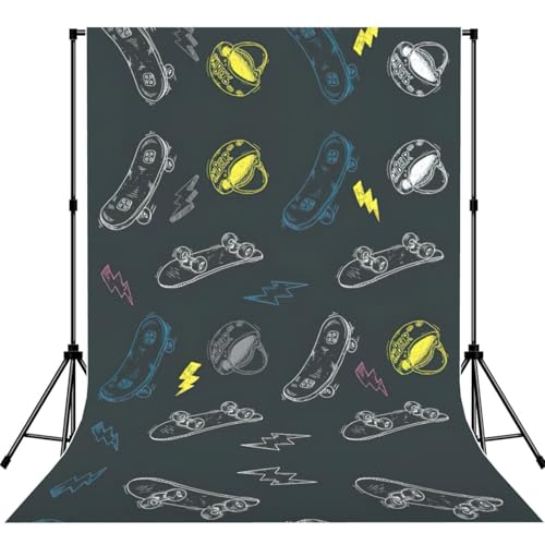 Toile de fond graffiti skateboard pour photographie de portrait studio photo sans support 2x3m