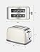 Yabano Stainless Steel 2-Slice Toaster - 7 Shade Settings, 2 Extra Wide Slots, Defrost/Bagel/Cancel, Removable Crumb Tray, Yellow