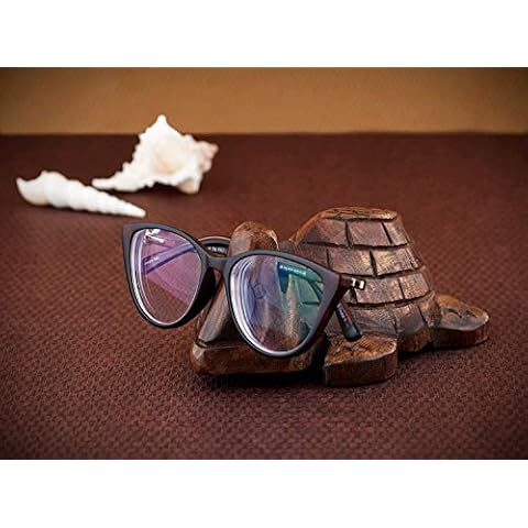 Artisans Of India Spectacle Holder Wooden Turtle Shaped Eyeglass Stand Handmade Display Optical Glasses Accessories Cover