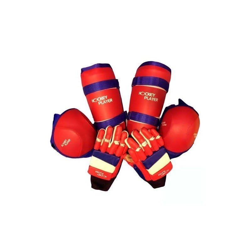 HockeyPlayer L'Estel Skates Set de Protecciones de Jugador de Hockey Patines - Espinilleras, Guantes y Rodilleras Eco - Hockey Patines
