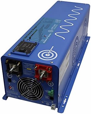 AIMS Power PICOGLF60W24V240VS 24 Volt Pure Sine Inverter Charger, 6000 Watt Low Frequency Inverter 110/220Vac Split Phase, 18000 Watt Surge, Battery Priority Selector, Terminal Block, GFCI