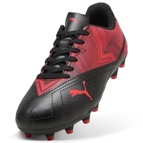 Puma Rapid FG/AG JR Chaussures de Football, Noir-Ultra Rouge, 36 EU