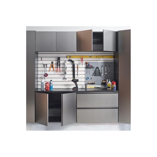 Image of Maykoosh Wall Mounted Storage Cabinet with Doors & Shelves Garage & Home Organization Wood /32x28x20 Drawer Cabinet