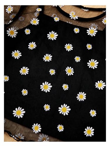 Girl's 2 Packs Mesh Shirt Crop Tops Floral Print Short Sleeve Summer Cute Shirt Tops for Teens3